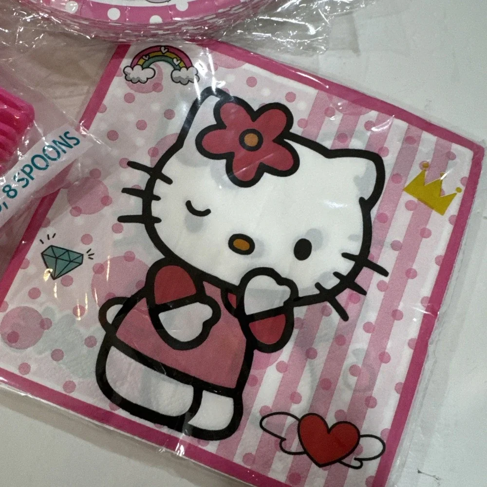 Hello Kitty & Friends Birthday Party Supplies 20 Plates, 20 Napkins, Plasticware